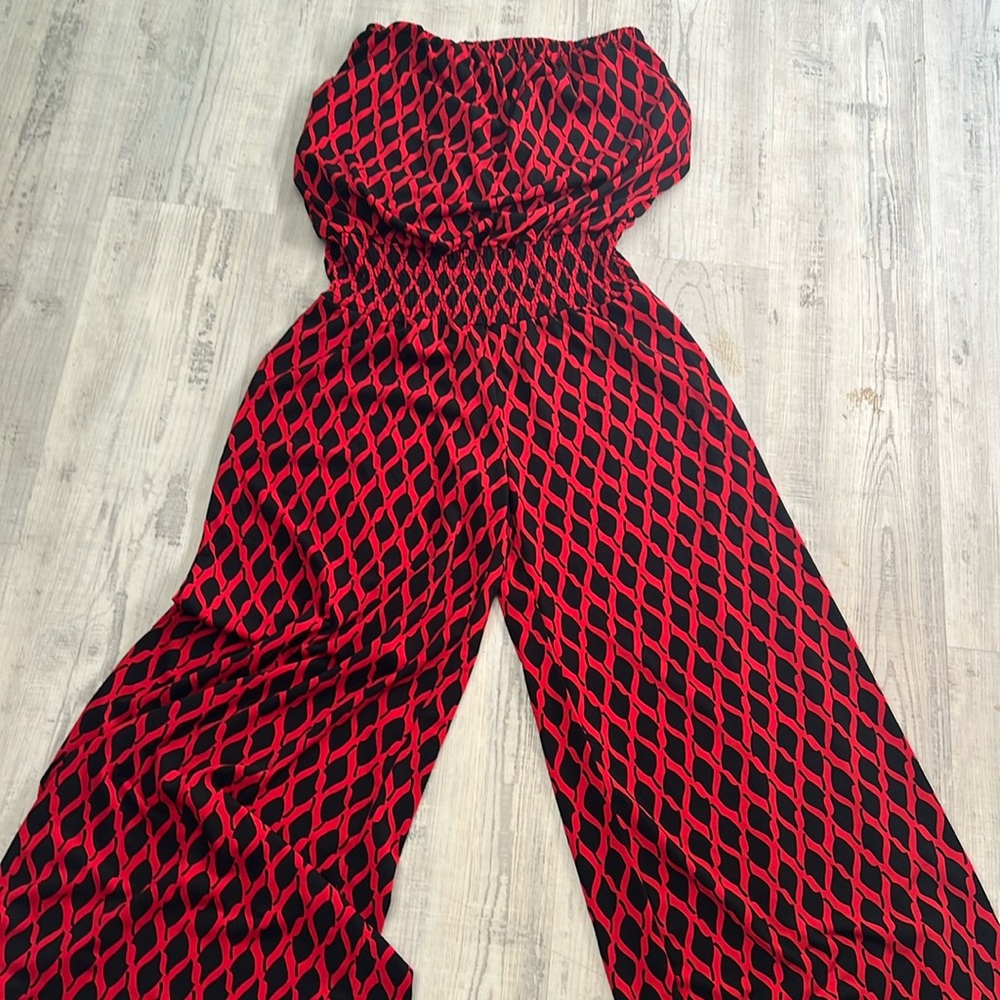 Jumpsuit! Summer Red and black